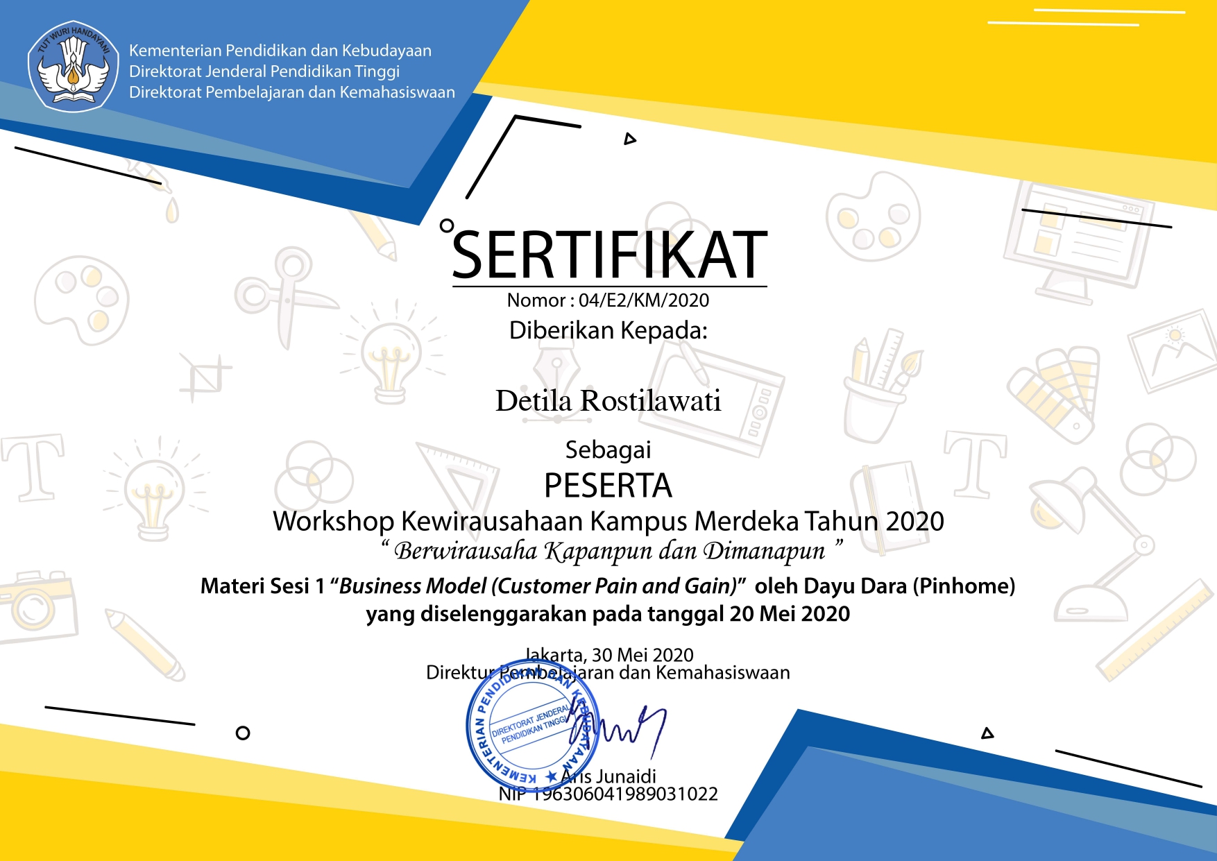 Thumbnail Sertifikat Workshop Kampus Merdeka 3