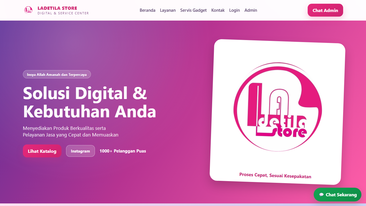 Preview website Ladetila Store